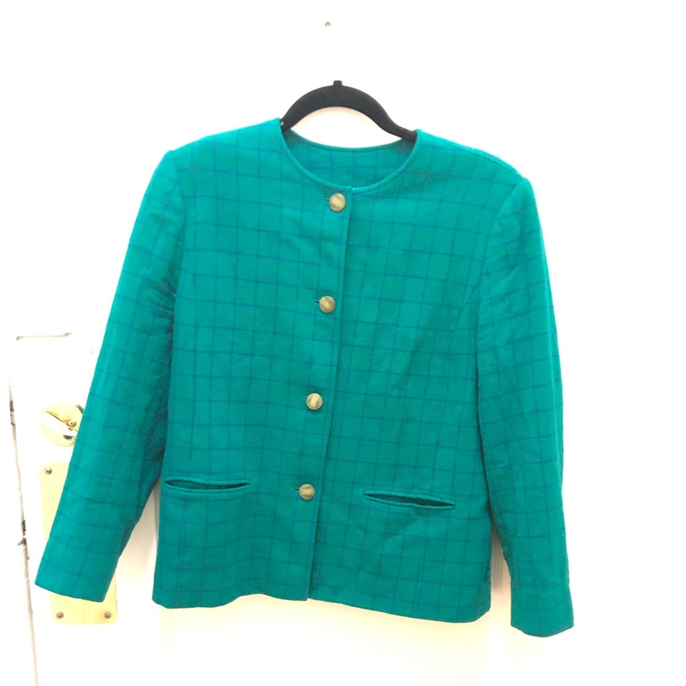 Vintage 80s Plaid Pendleton Blazer